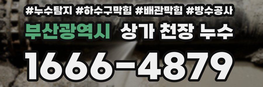 부산광역시 상가 천장 누수
