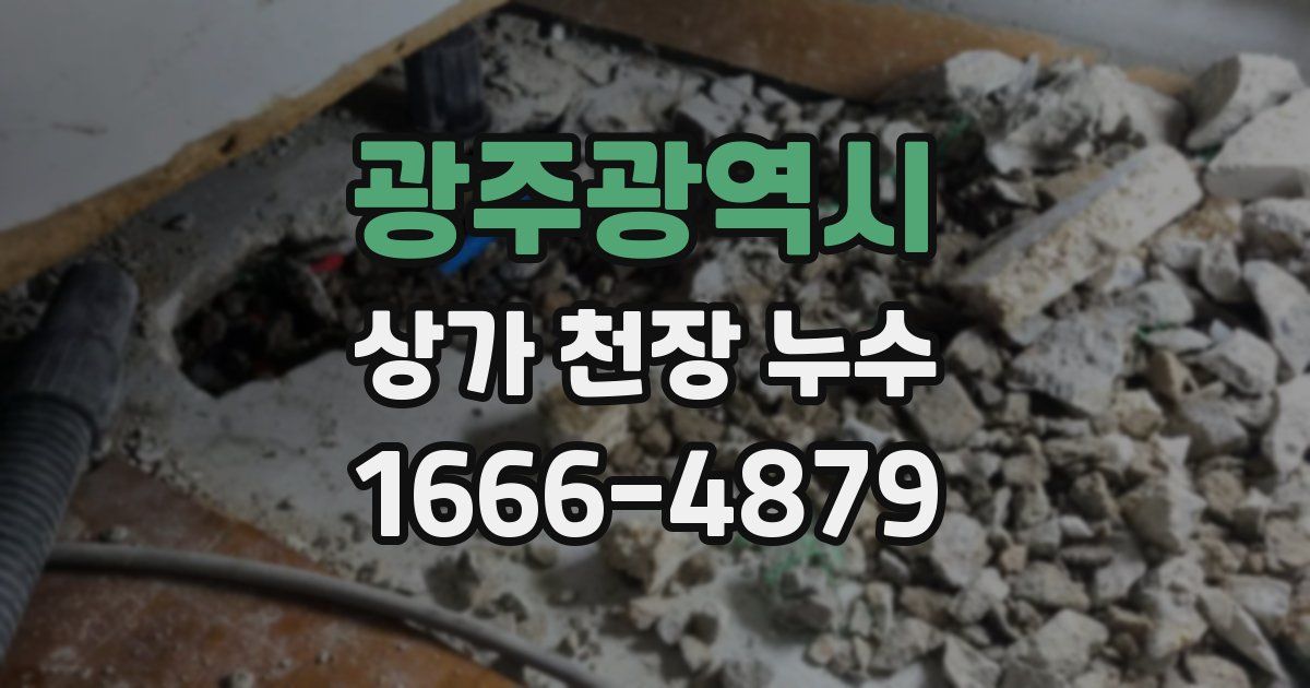 광주광역시 상가 천장 누수