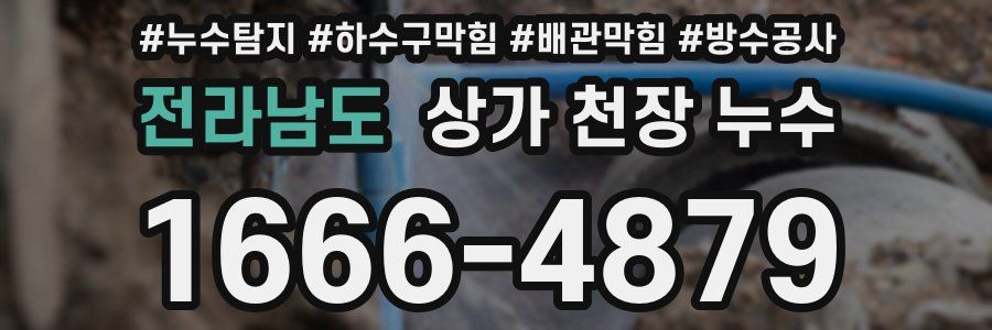 전라남도 상가 천장 누수