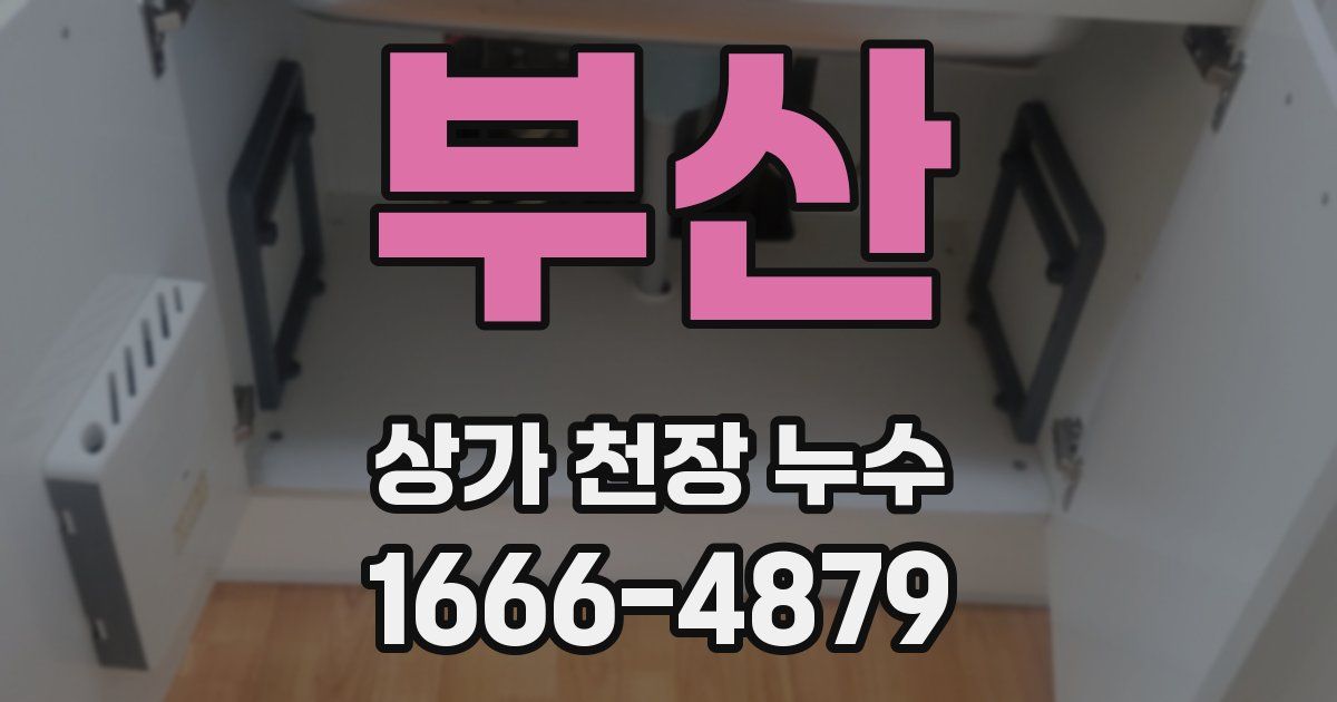 부산 상가 천장 누수