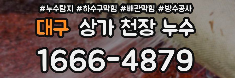 대구 상가 천장 누수