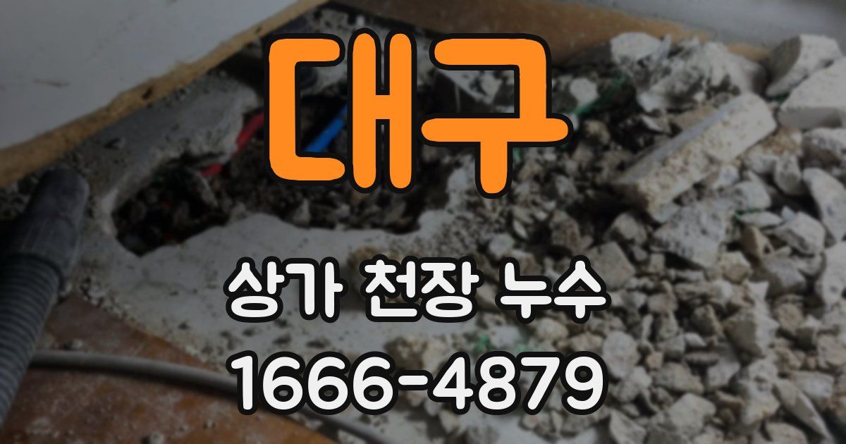 대구 상가 천장 누수