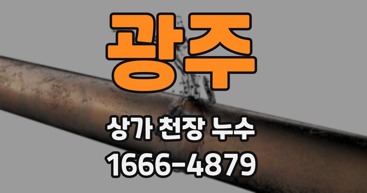 광주 상가 천장 누수