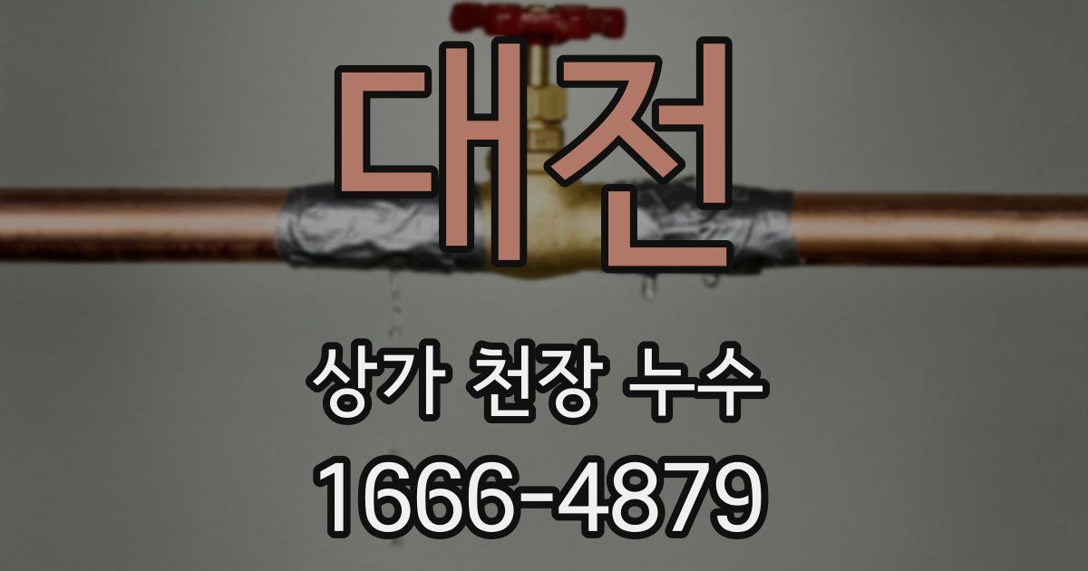 대전 상가 천장 누수