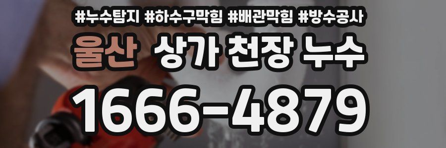 울산 상가 천장 누수