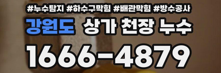 강원도 상가 천장 누수