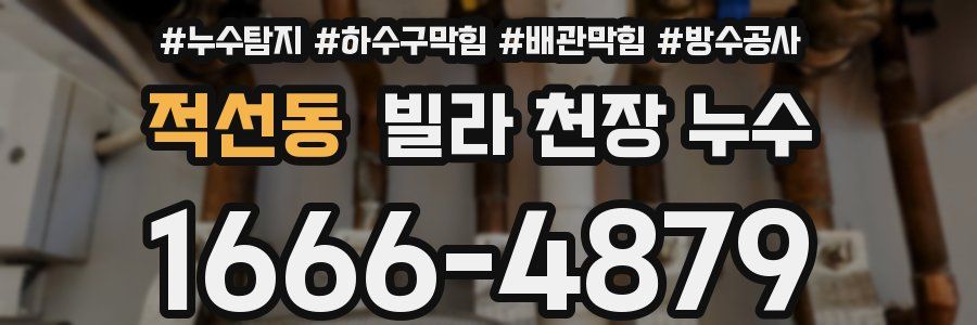 적선동 빌라 천장 누수