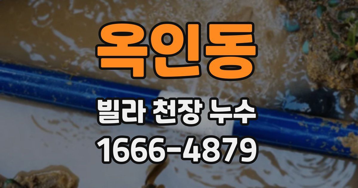 옥인동 빌라 천장 누수