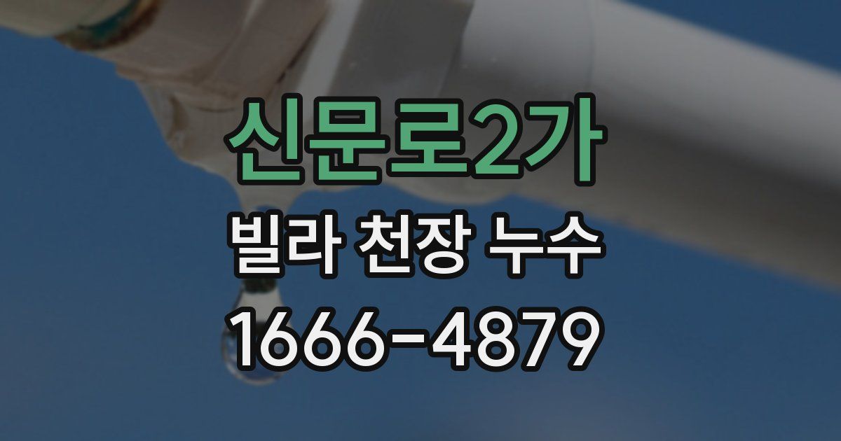 신문로2가 빌라 천장 누수