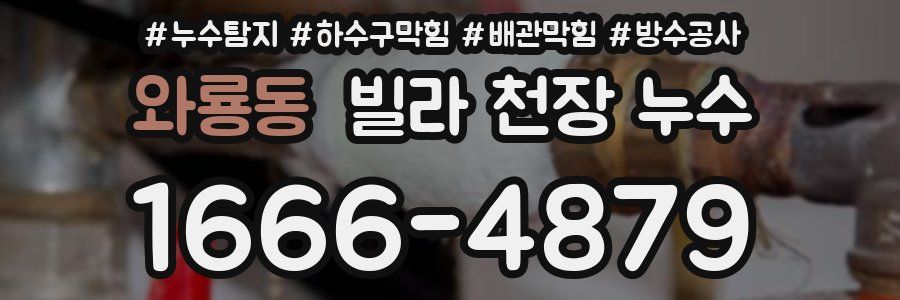 와룡동 빌라 천장 누수