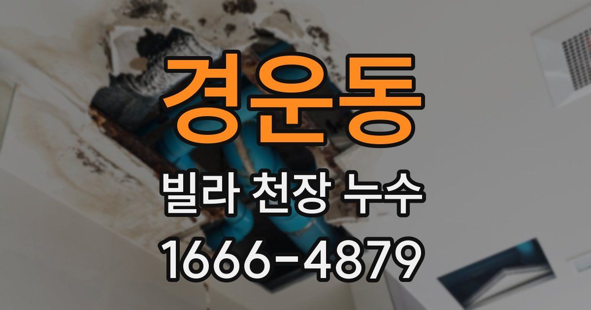 경운동 빌라 천장 누수