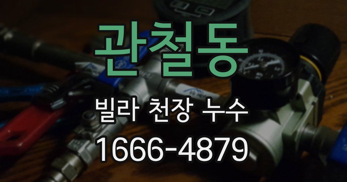 관철동 빌라 천장 누수