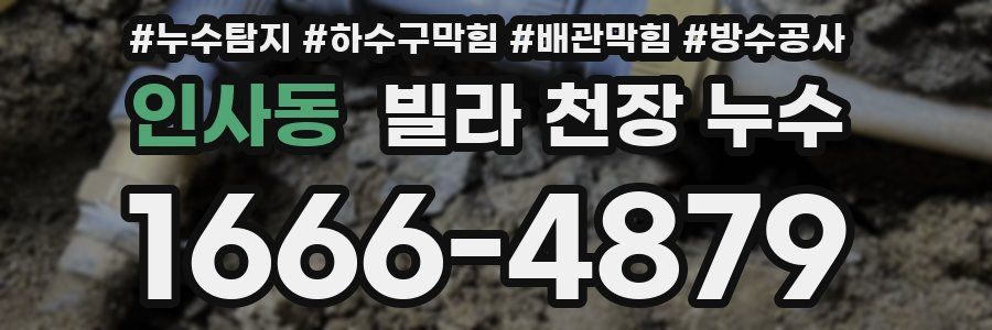인사동 빌라 천장 누수