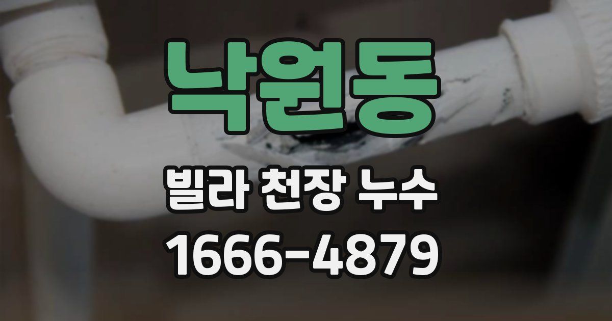 낙원동 빌라 천장 누수