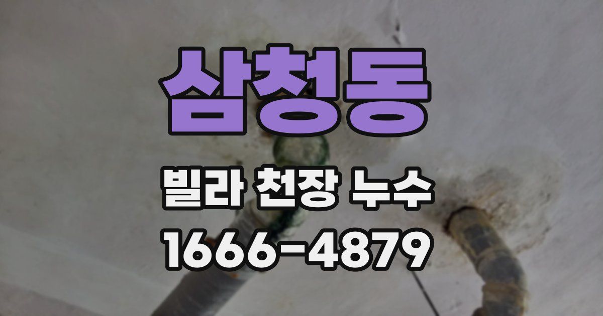 삼청동 빌라 천장 누수