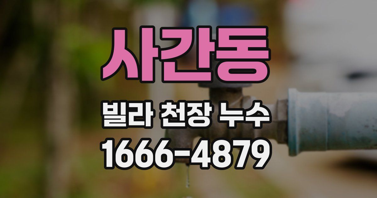 사간동 빌라 천장 누수