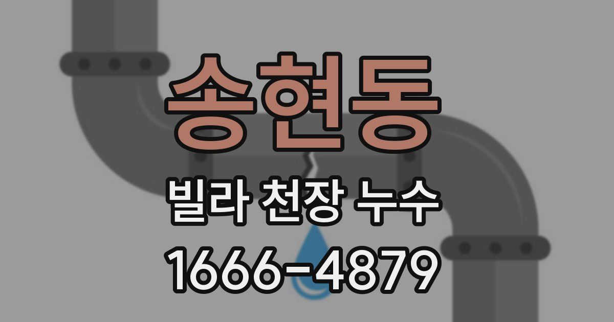 송현동 빌라 천장 누수