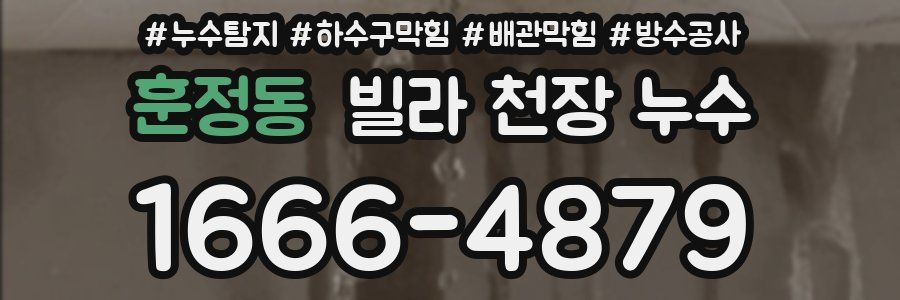 훈정동 빌라 천장 누수