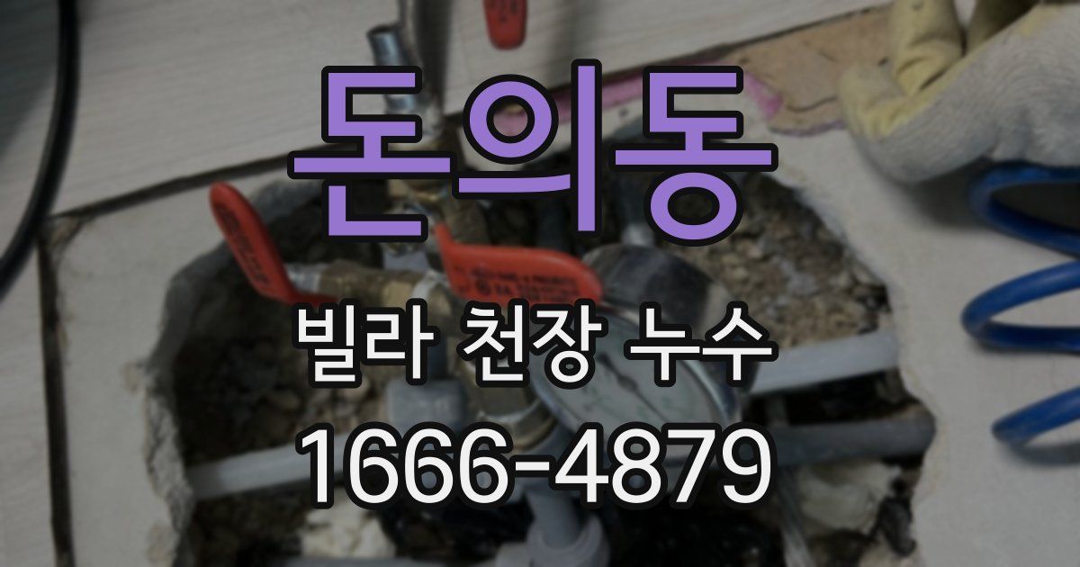 돈의동 빌라 천장 누수