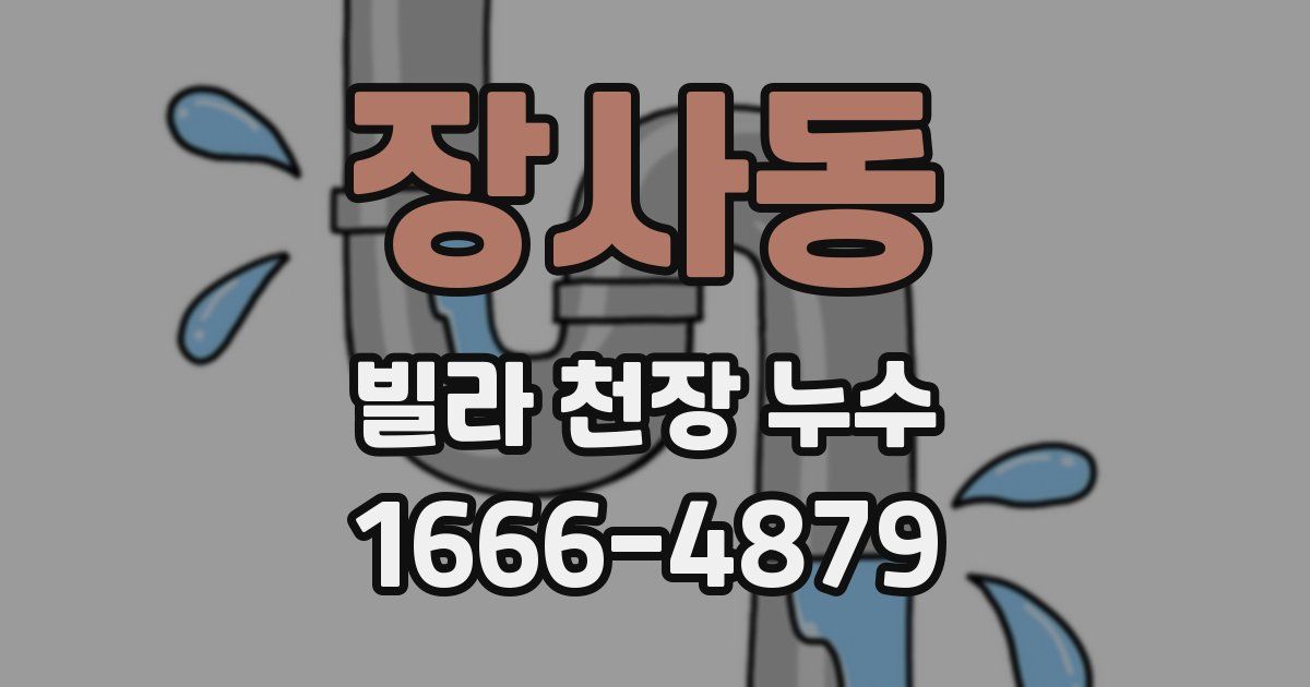 장사동 빌라 천장 누수