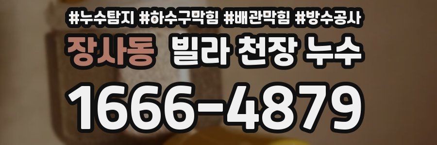장사동 빌라 천장 누수