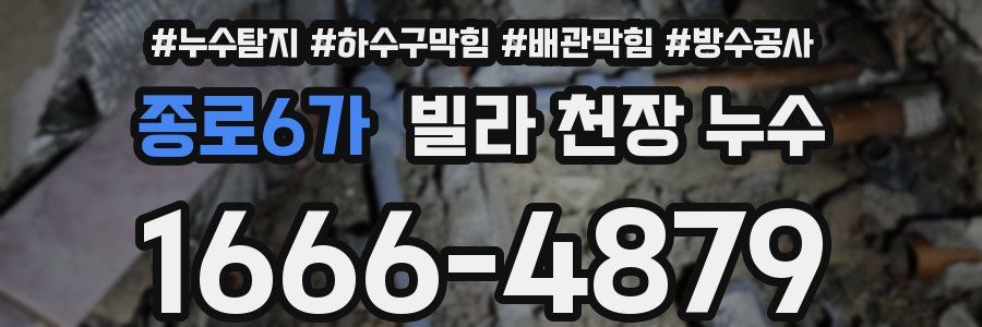 종로6가 빌라 천장 누수