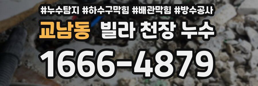 교남동 빌라 천장 누수