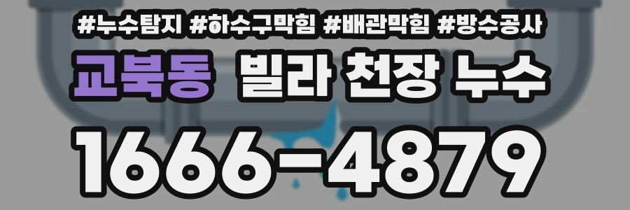 교북동 빌라 천장 누수