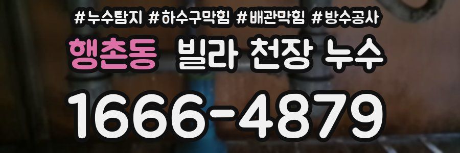 행촌동 빌라 천장 누수