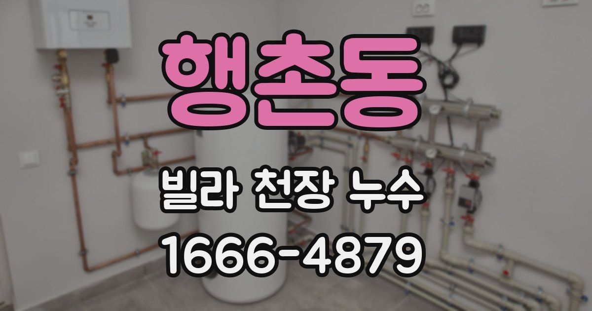 행촌동 빌라 천장 누수