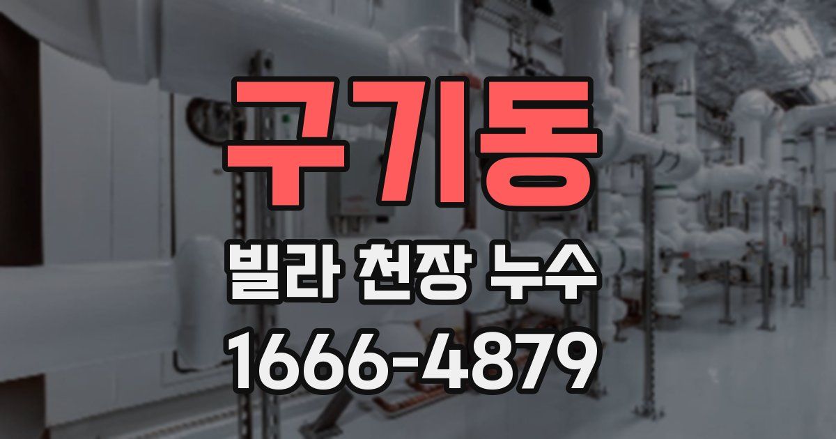 구기동 빌라 천장 누수