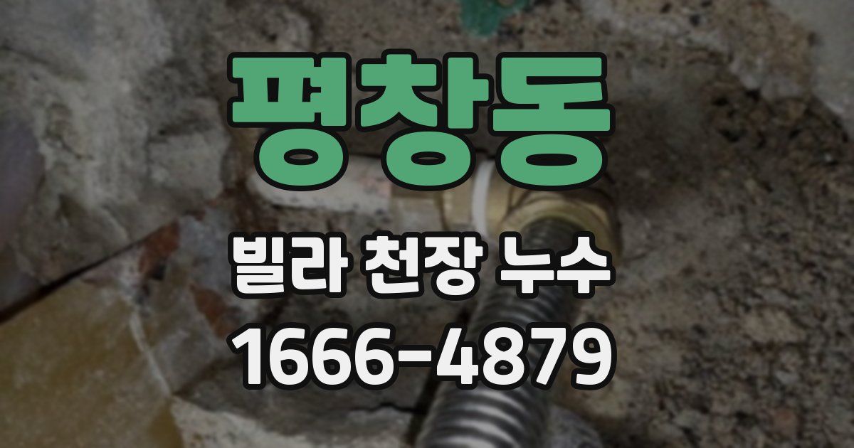 평창동 빌라 천장 누수