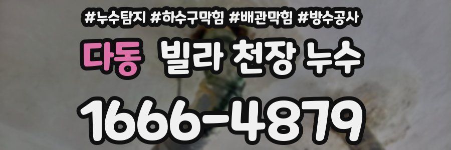 다동 빌라 천장 누수
