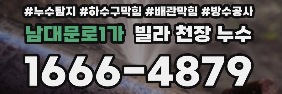 남대문로1가 빌라 천장 누수