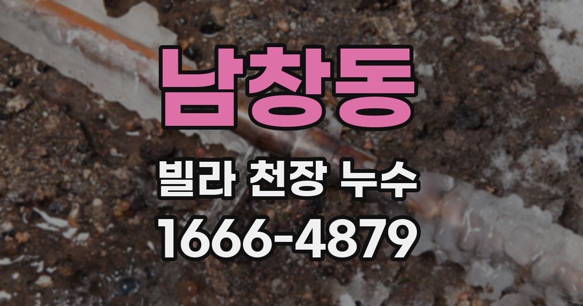 남창동 빌라 천장 누수