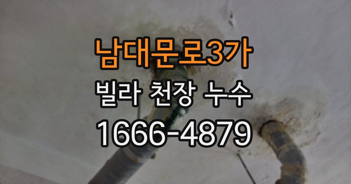 남대문로3가 빌라 천장 누수