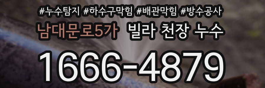 남대문로5가 빌라 천장 누수