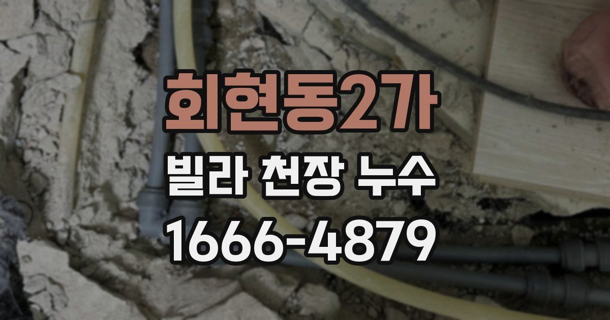 회현동2가 빌라 천장 누수