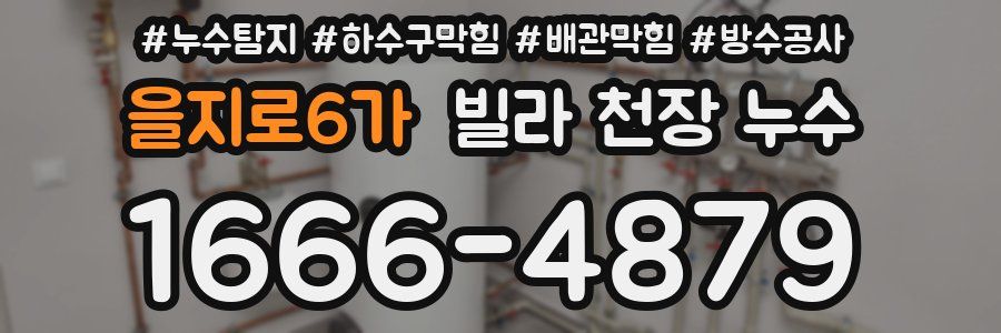을지로6가 빌라 천장 누수