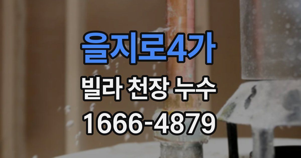을지로4가 빌라 천장 누수