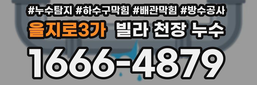 을지로3가 빌라 천장 누수