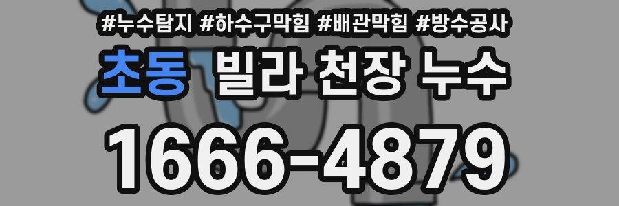 초동 빌라 천장 누수