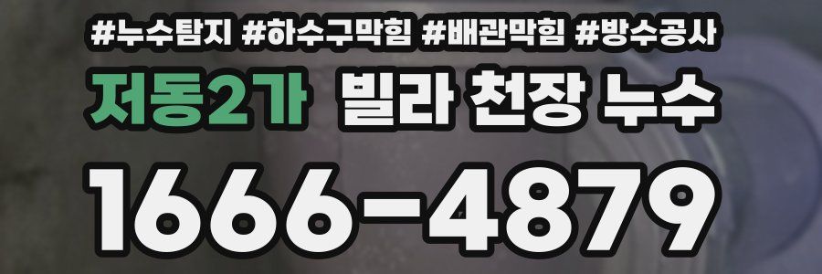 저동2가 빌라 천장 누수