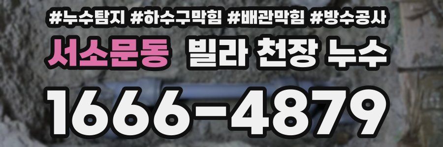 서소문동 빌라 천장 누수