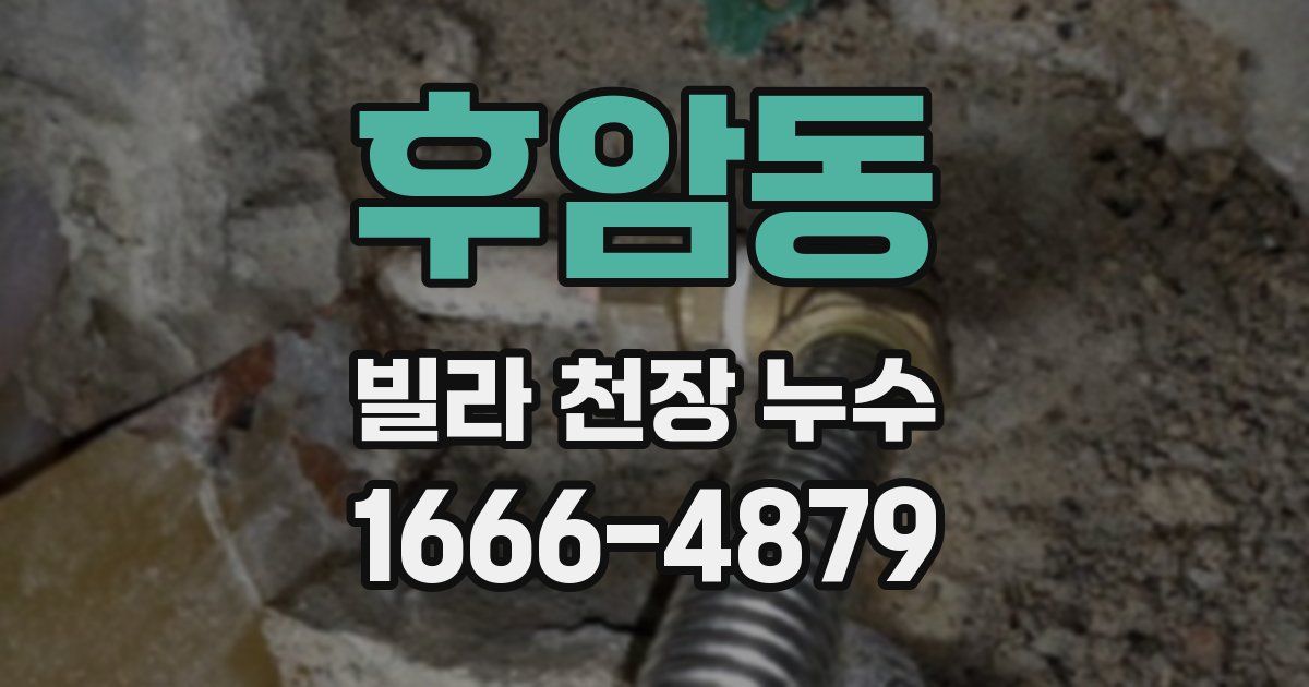 후암동 빌라 천장 누수