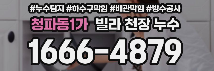 청파동1가 빌라 천장 누수