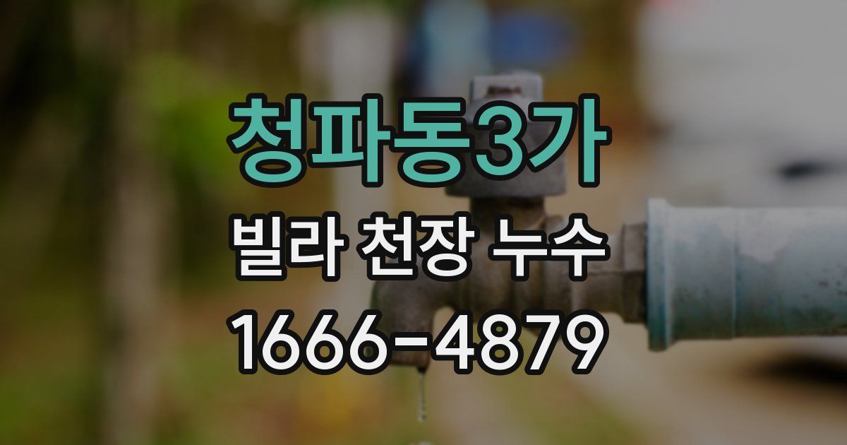 청파동3가 빌라 천장 누수