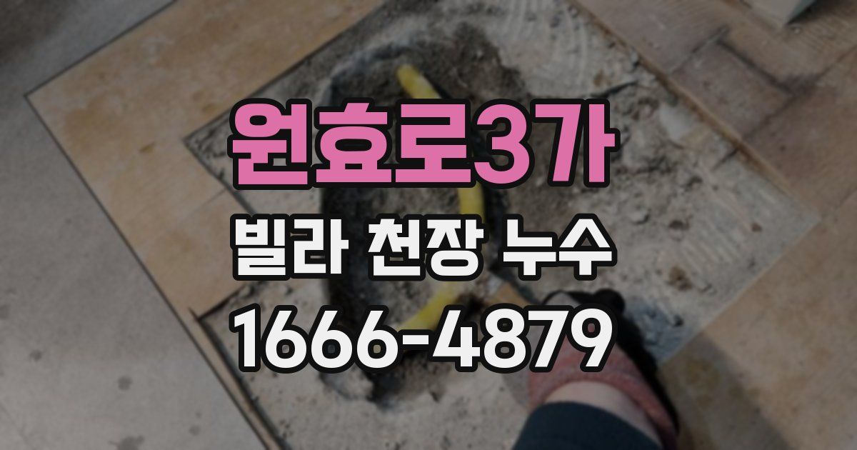 원효로3가 빌라 천장 누수