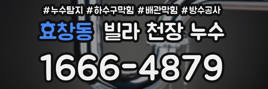 효창동 빌라 천장 누수