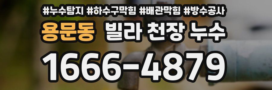 용문동 빌라 천장 누수